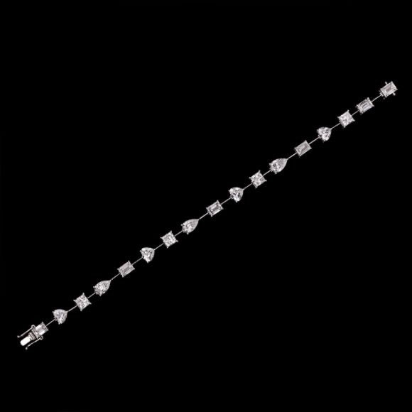 18K fancy-shaped diamond 1-carat yellow diamond bracelet