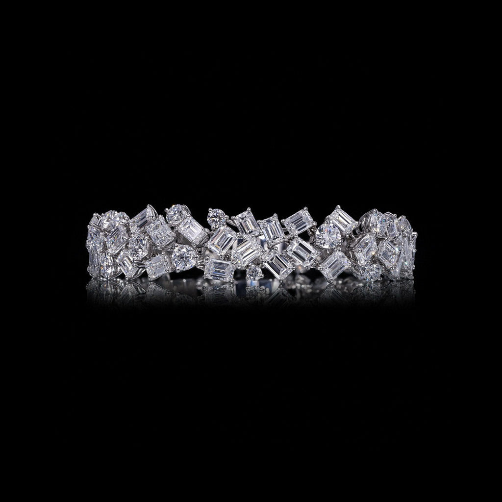 18K Fancy Shaped Diamond Waterfall Bracelet: Ultimate Luxury and Classic
