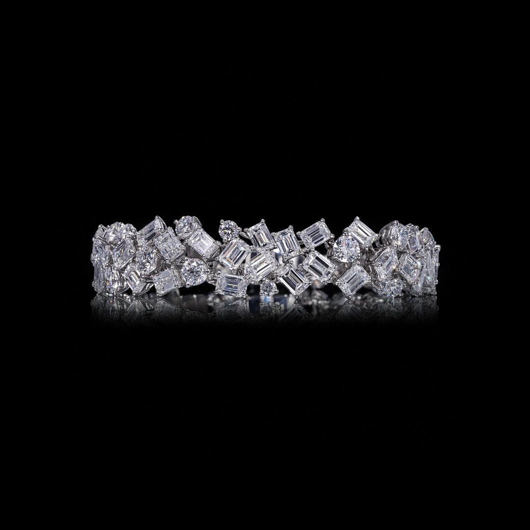 18K Fancy Shaped Diamond Waterfall Bracelet: Ultimate Luxury and Classic