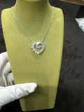 Lab-grown diamond PT950 platinum teardrop heart diamond necklace