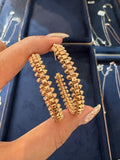 18K Gold Studded Large Handmade Bullet Earrings
